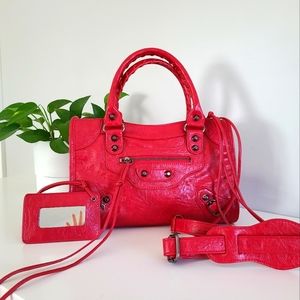 Medium Vegan Red Crossbody Purse